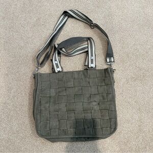 Brand new olive canvas shoulder bag
